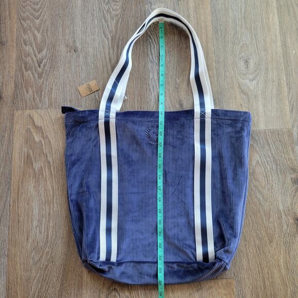 Victoria's Secret PINK Ribbed Soft Velour Blue Tote Bag - Picture 7 of 9